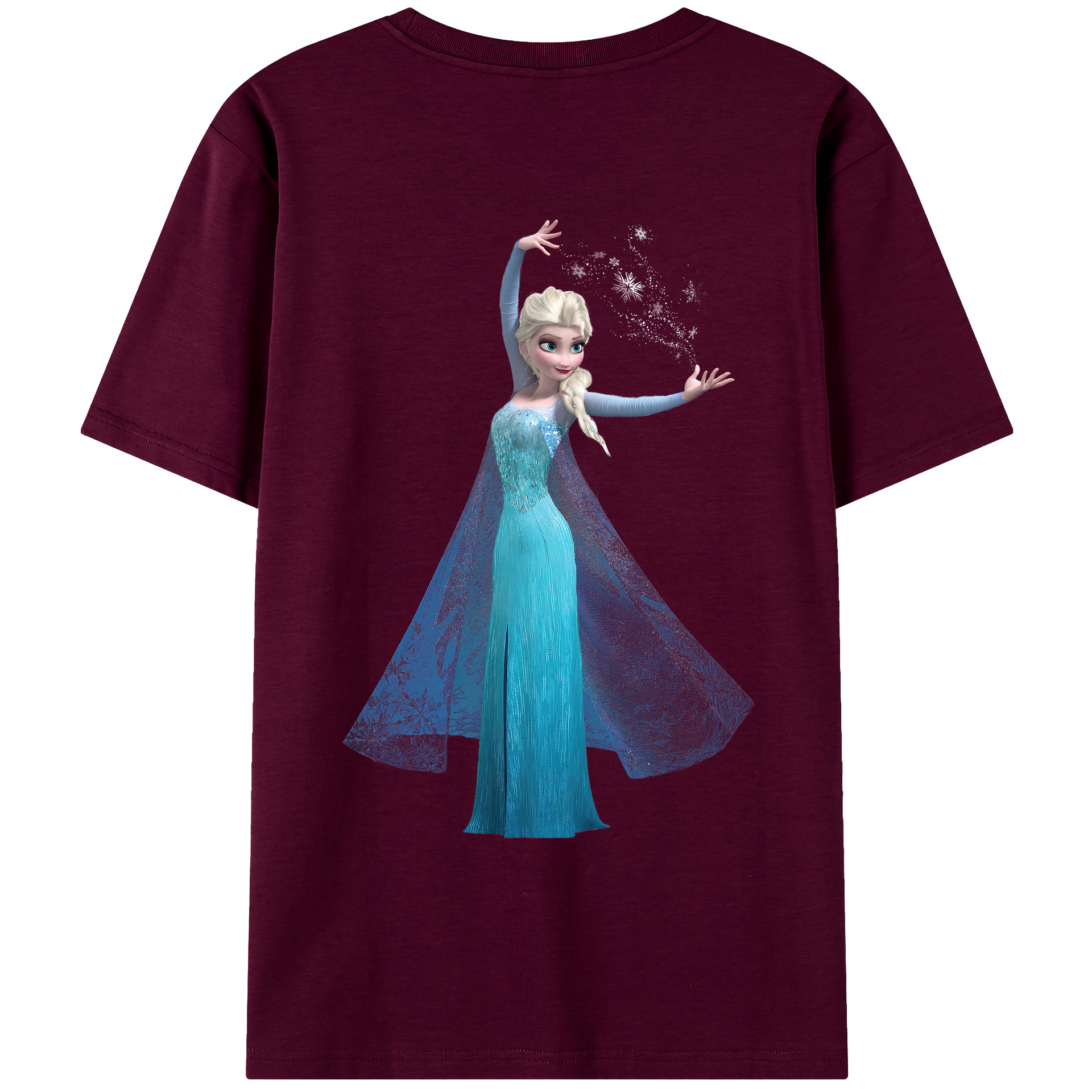（画像用） アナと雪の女王 アンナ エルサ Frozen Anna Elsa レディース半袖Tシャツ(バックプリント)